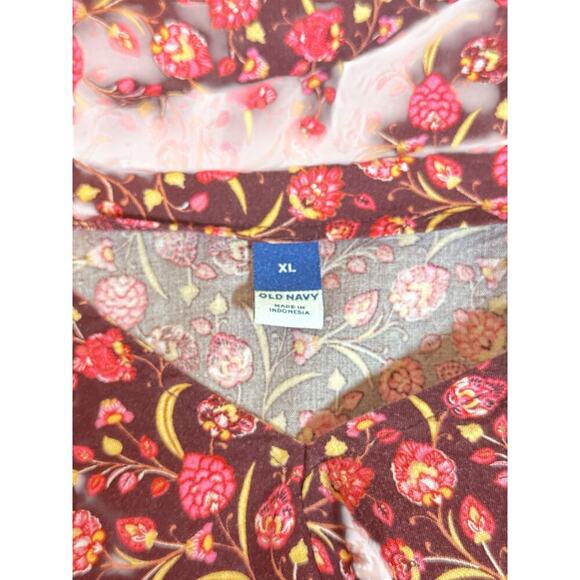 Old Navy Women's Whimsical Boho V-Neck Floral Swing Mini Dress Size XL Multi - Picture 10 of 10